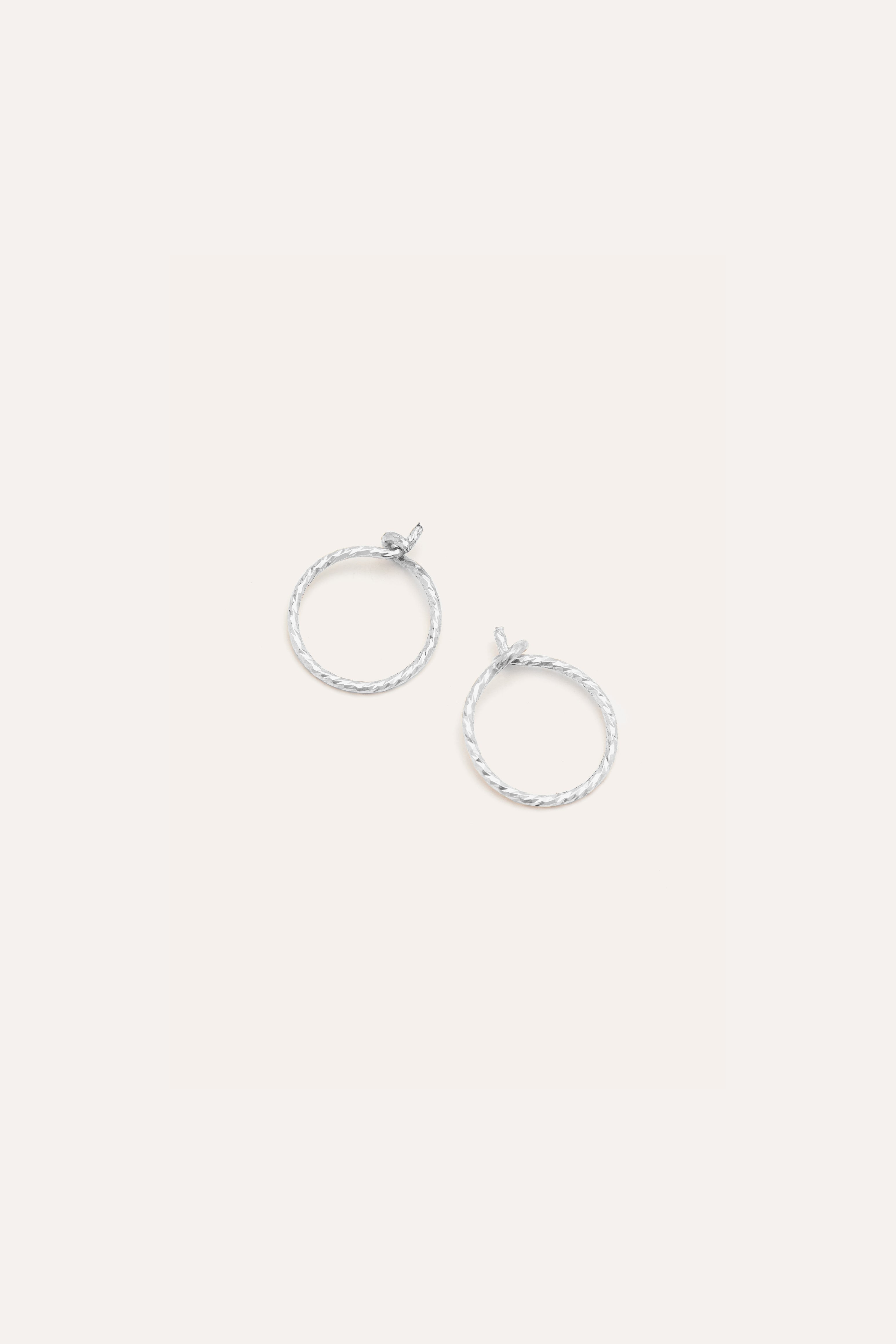 Mini sparkle creoles - Silver