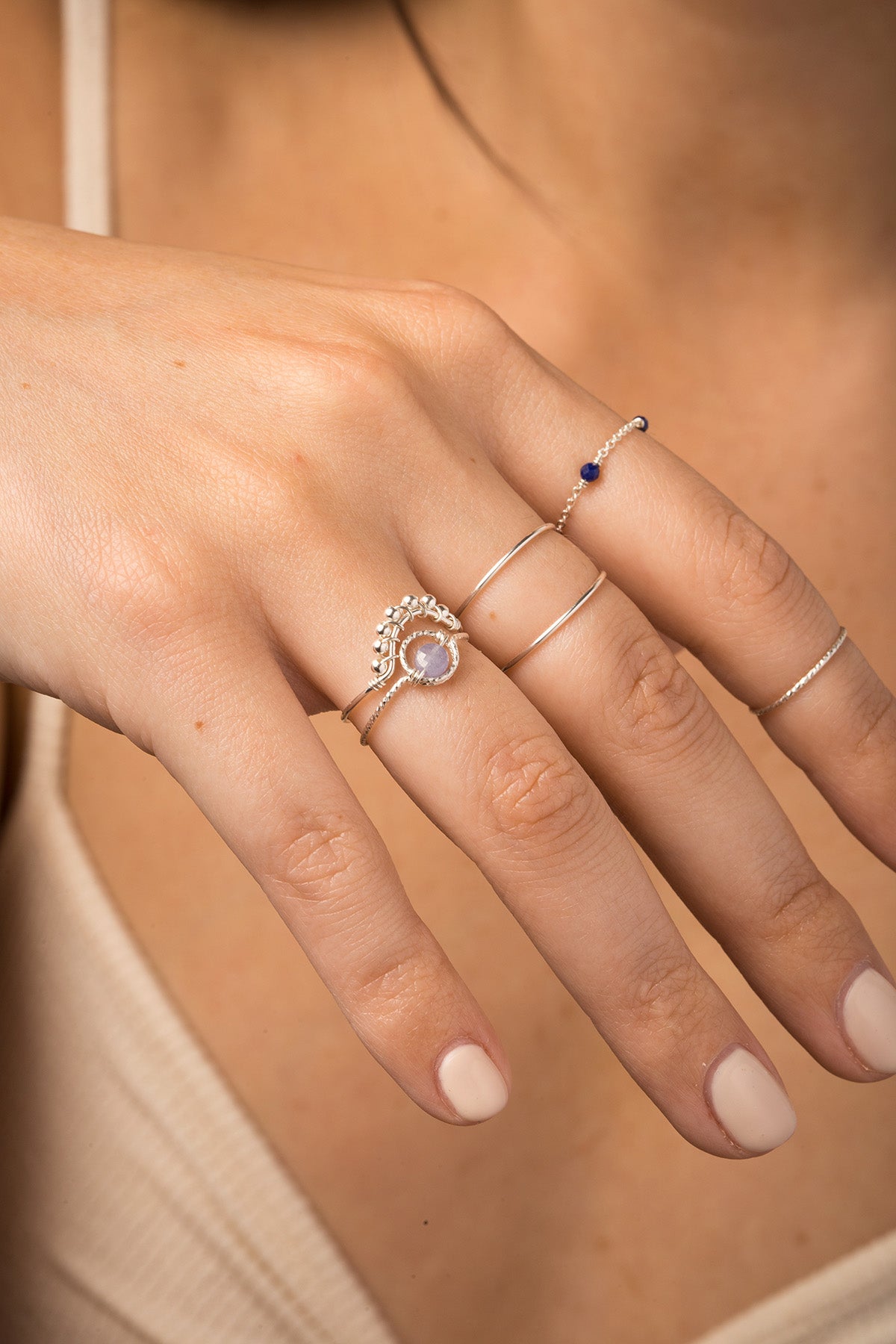 Essentiel double ring - Silver