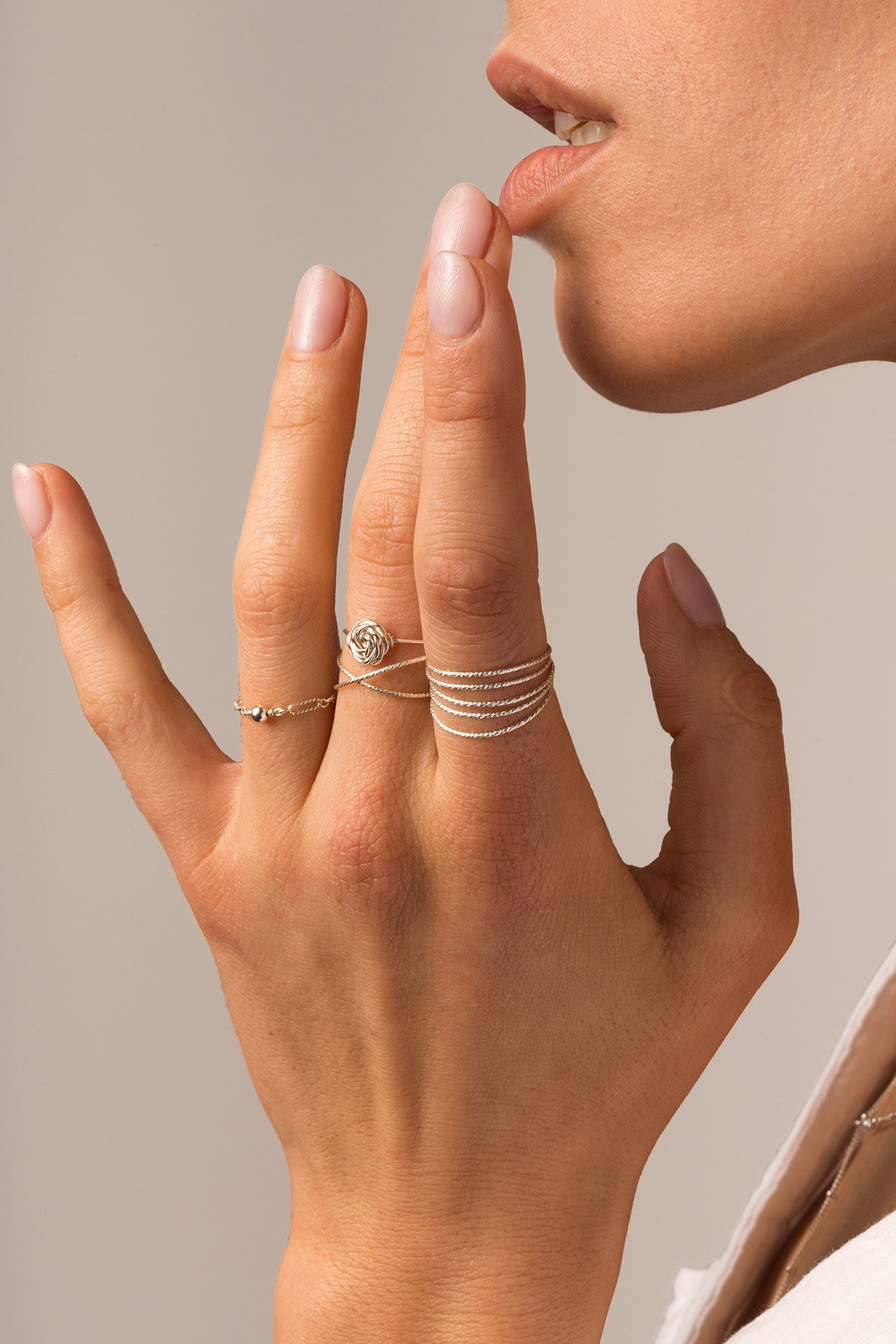 Ring Éclat five rows - Silver