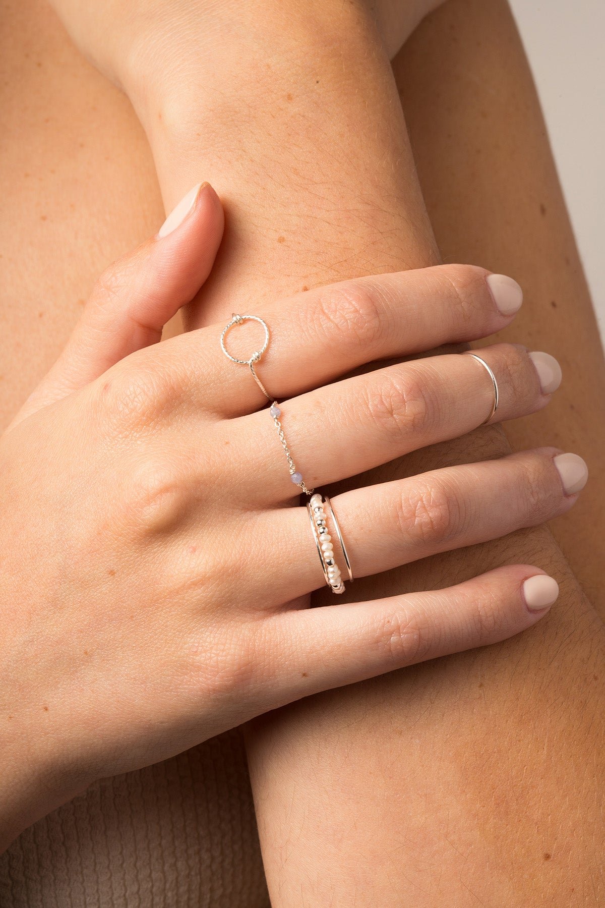 Queen Ring - Cultured Pearls - Silver
