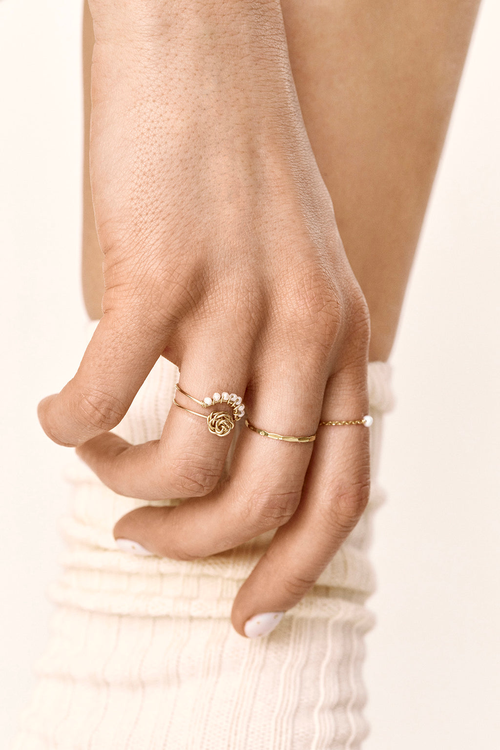 Diffuse hammering ring - Gold 750 ‰