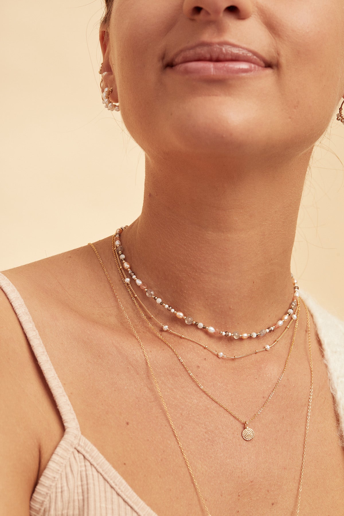 Satellite necklace - Cultured pearls
